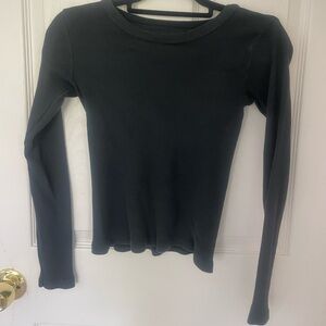 Brandy Melville Black Ribbed Long Sleeve